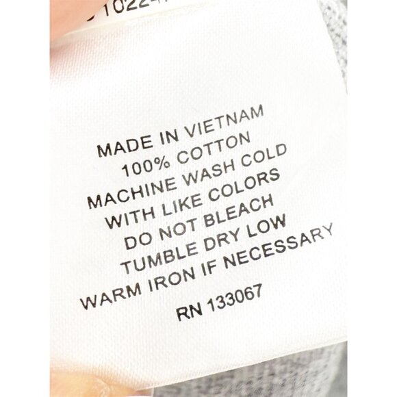 Threadwize Mens 100% Cotton Gray Polo LSV 1/4 Button Down Shirt Sz XL - Picture 7 of 9